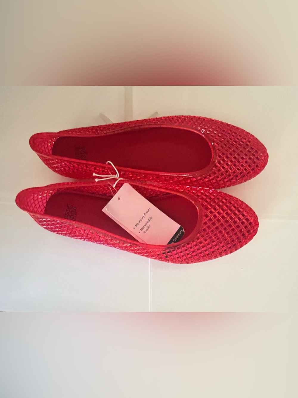 Red Women’s Jelly Flats